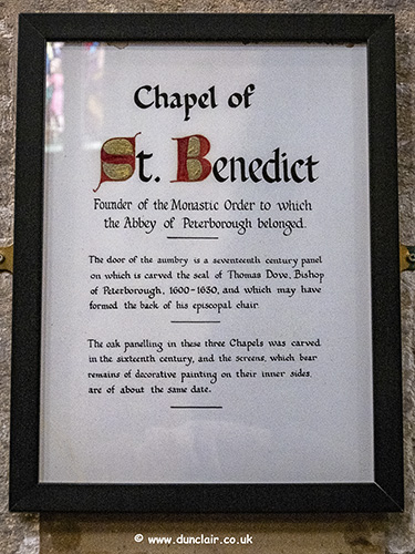 St Benedict plaque